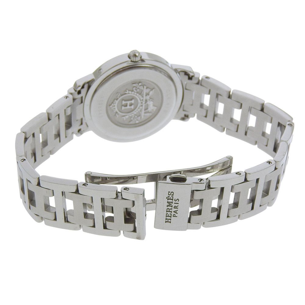Hermes Hermes Hermes Clipper Stainless Steel Watch Metal Quartz CL4.410 DUTY FREE for USA Size ONE SIZE - 5 Thumbnail
