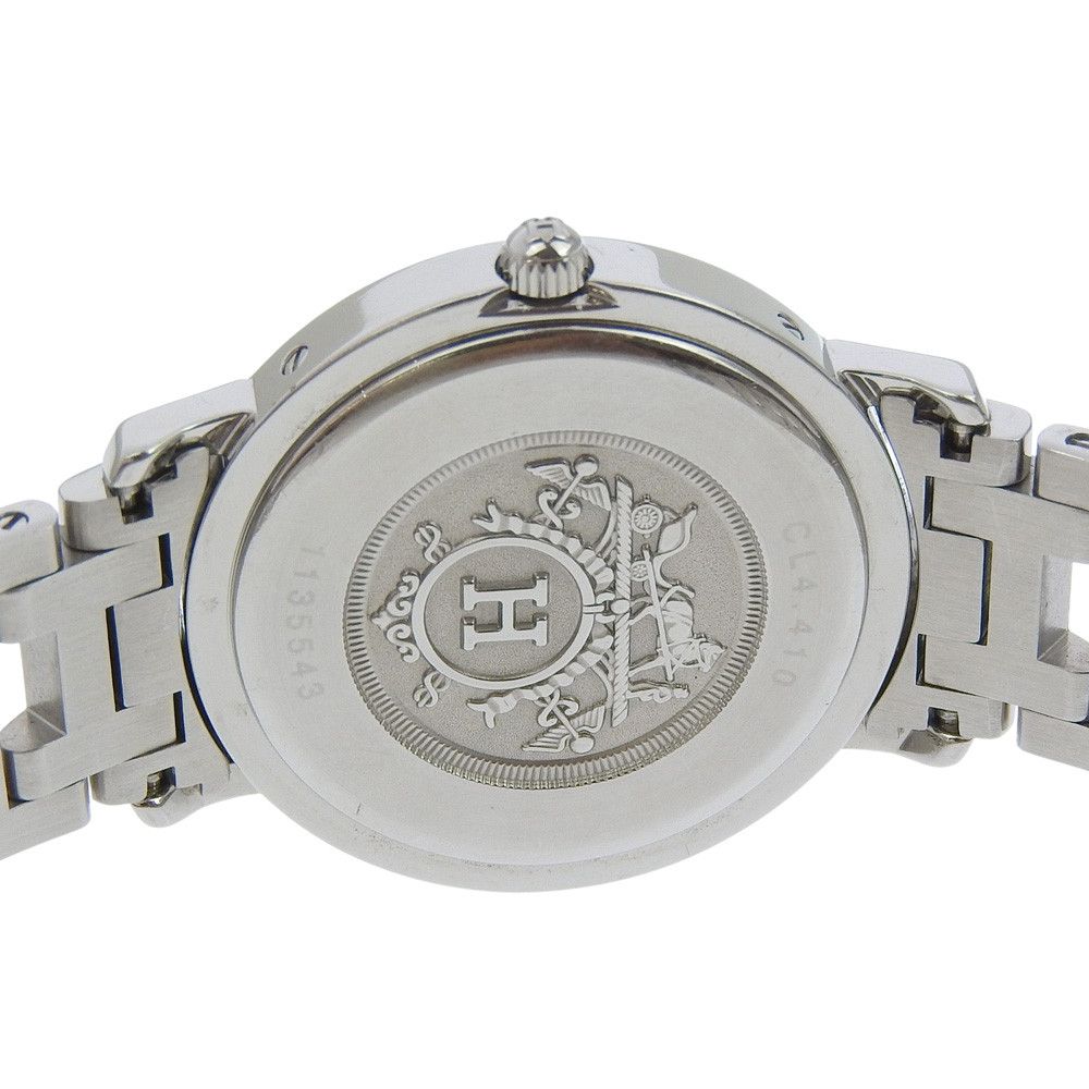 Hermes Hermes Hermes Clipper Stainless Steel Watch Metal Quartz CL4.410 DUTY FREE for USA Size ONE SIZE - 7 Thumbnail