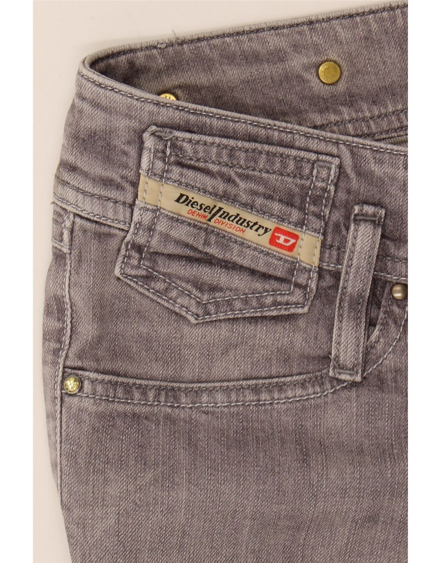 Diesel Womens Slim Jeans W27 L28 Grey Cotton Size 42" / US 20 - 4 Thumbnail