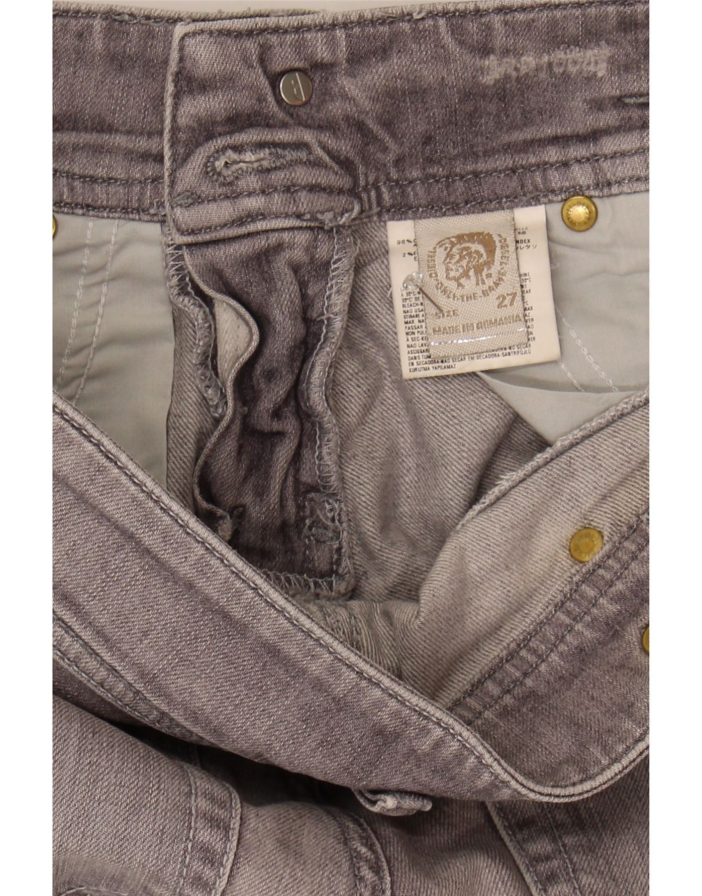Diesel Womens Slim Jeans W27 L28 Grey Cotton Size 42" / US 20 - 3 Thumbnail