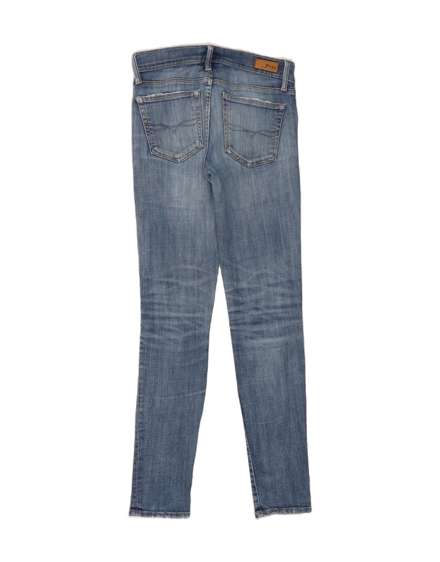 Polo Ralph Lauren Womens Skinny Jeans W26 L30 Blue Cotton Size 42" / US 20 - 2 Thumbnail