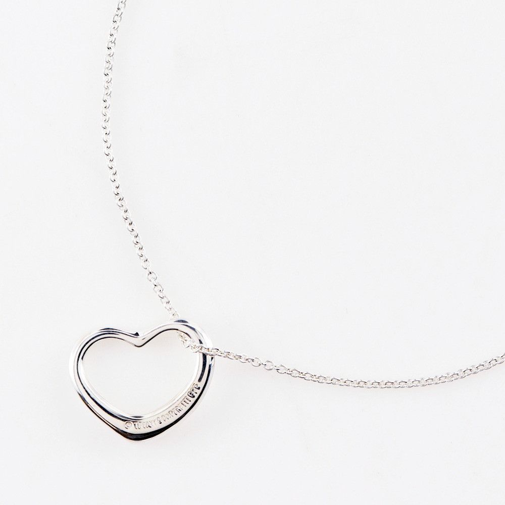 Tiffany & Co. Tiffany & Co. Tiffany Open Heart Elsa Peretti Silver 925 Necklace Metal Necklace DUTY FREE for USA Size ONE SIZE - 3 Thumbnail