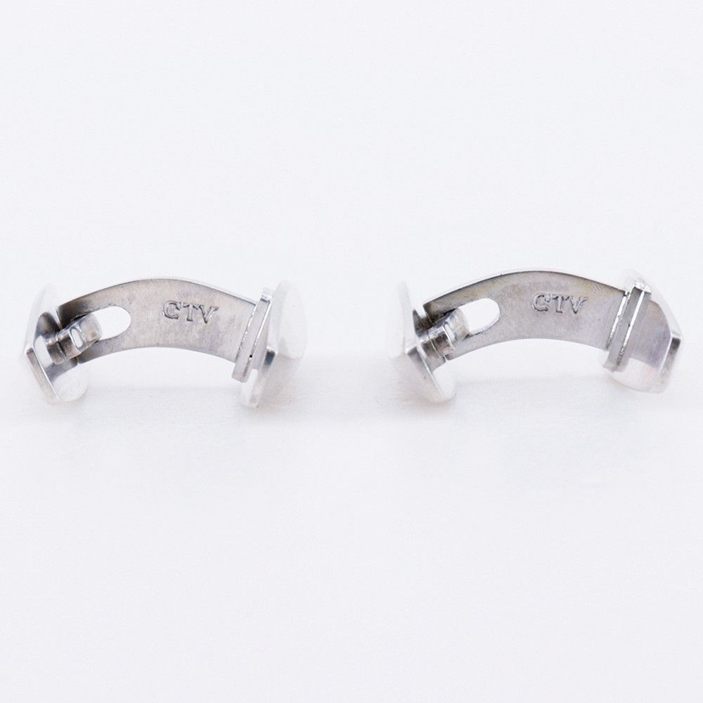 Other Other Georg Jensen CTV Silver 925 Cufflinks Metal Cufflinks DUTY FREE for USA Size ONE SIZE - 3 Thumbnail