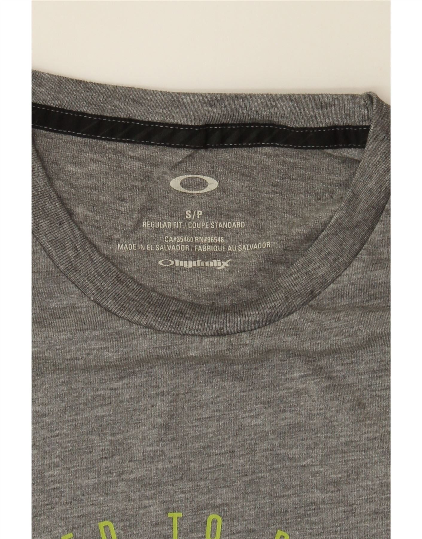 Oakley Mens Regular Fit Graphic T-Shirt Top Small Grey Size US S / EU 44-46 / 1 - 3 Thumbnail