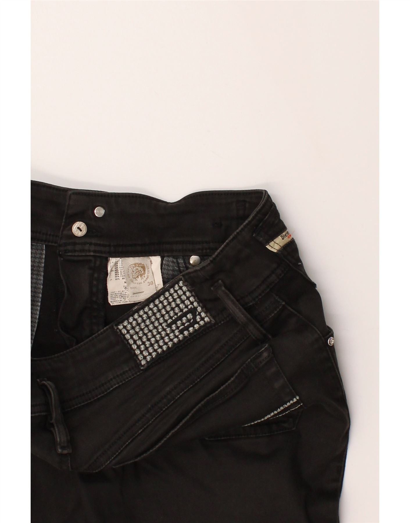 Diesel Womens Skinny Jeans W29 L32 Black Cotton Size 42" / US 20 - 3 Thumbnail