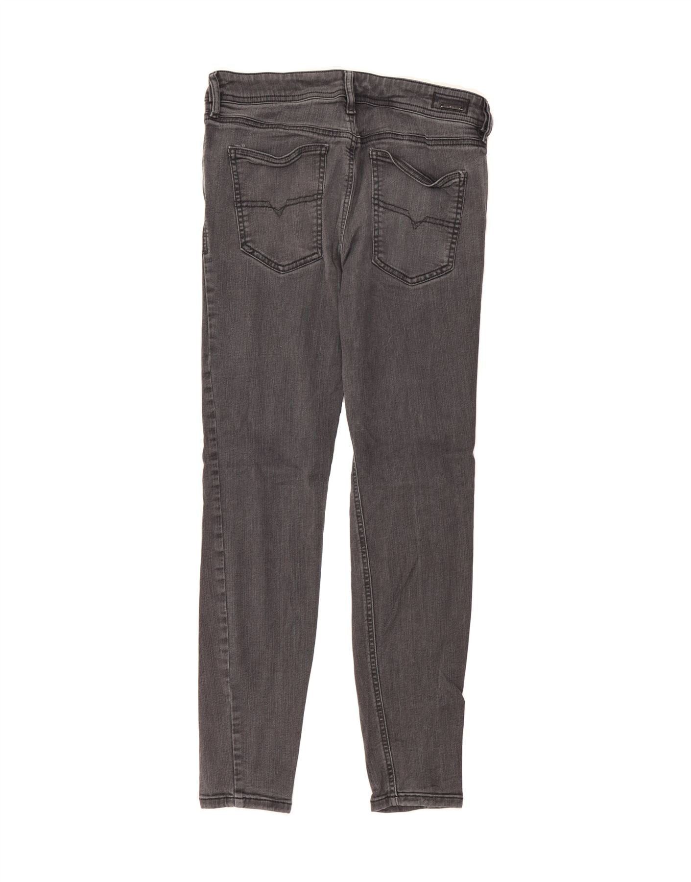 Diesel Womens Super Slim Skinny Jeans W30 L27 Grey Modal Size 42" / US 20 - 2 Thumbnail