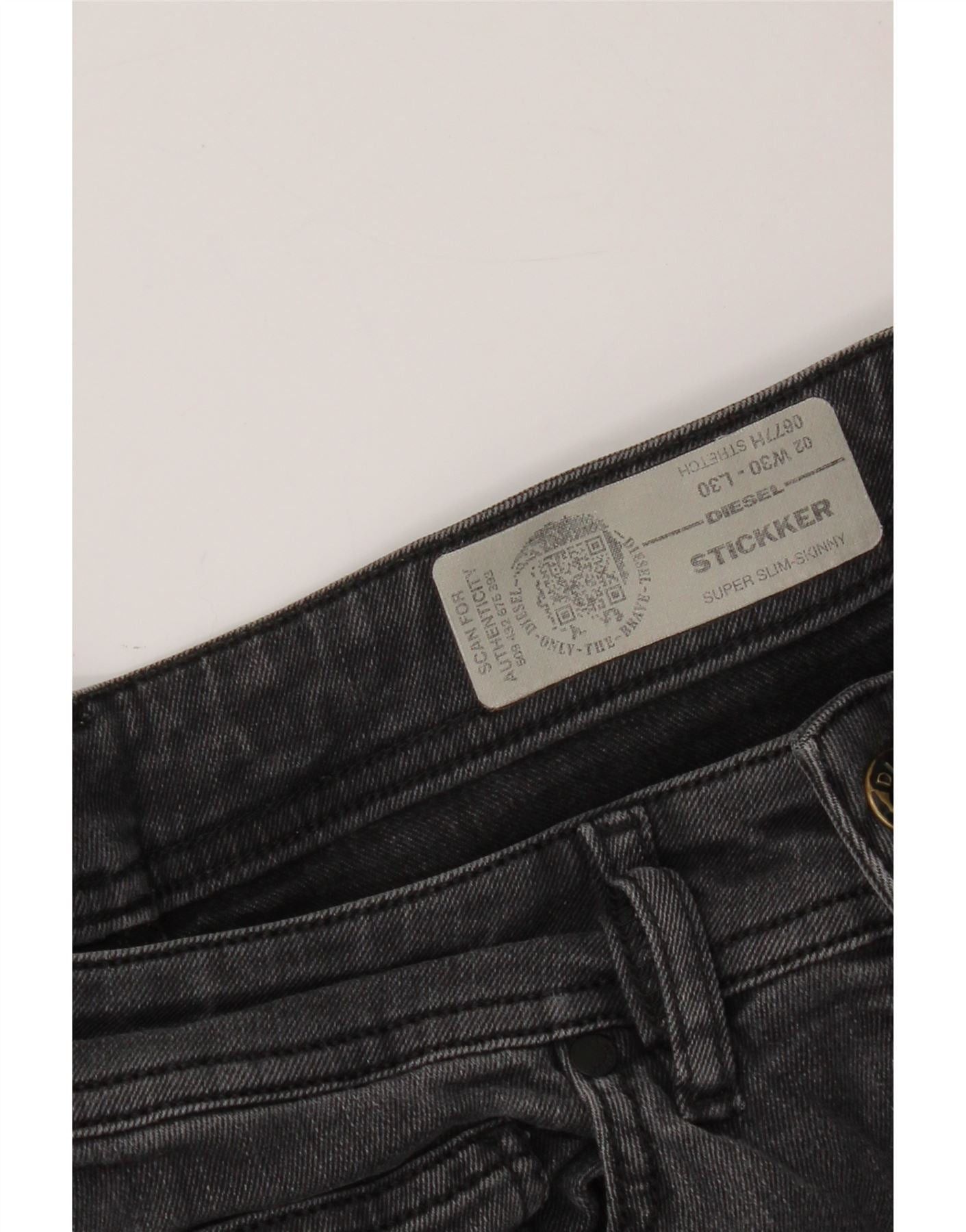 Diesel Womens Super Slim Skinny Jeans W30 L27 Grey Modal Size 42" / US 20 - 3 Thumbnail