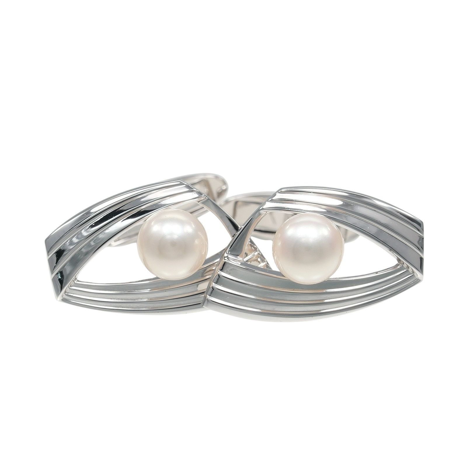 Mikimoto Mikimoto MIKIMOTO Pearl Silver Cufflinks Metal Cufflinks DUTY FREE for USA Size ONE SIZE - 3 Thumbnail