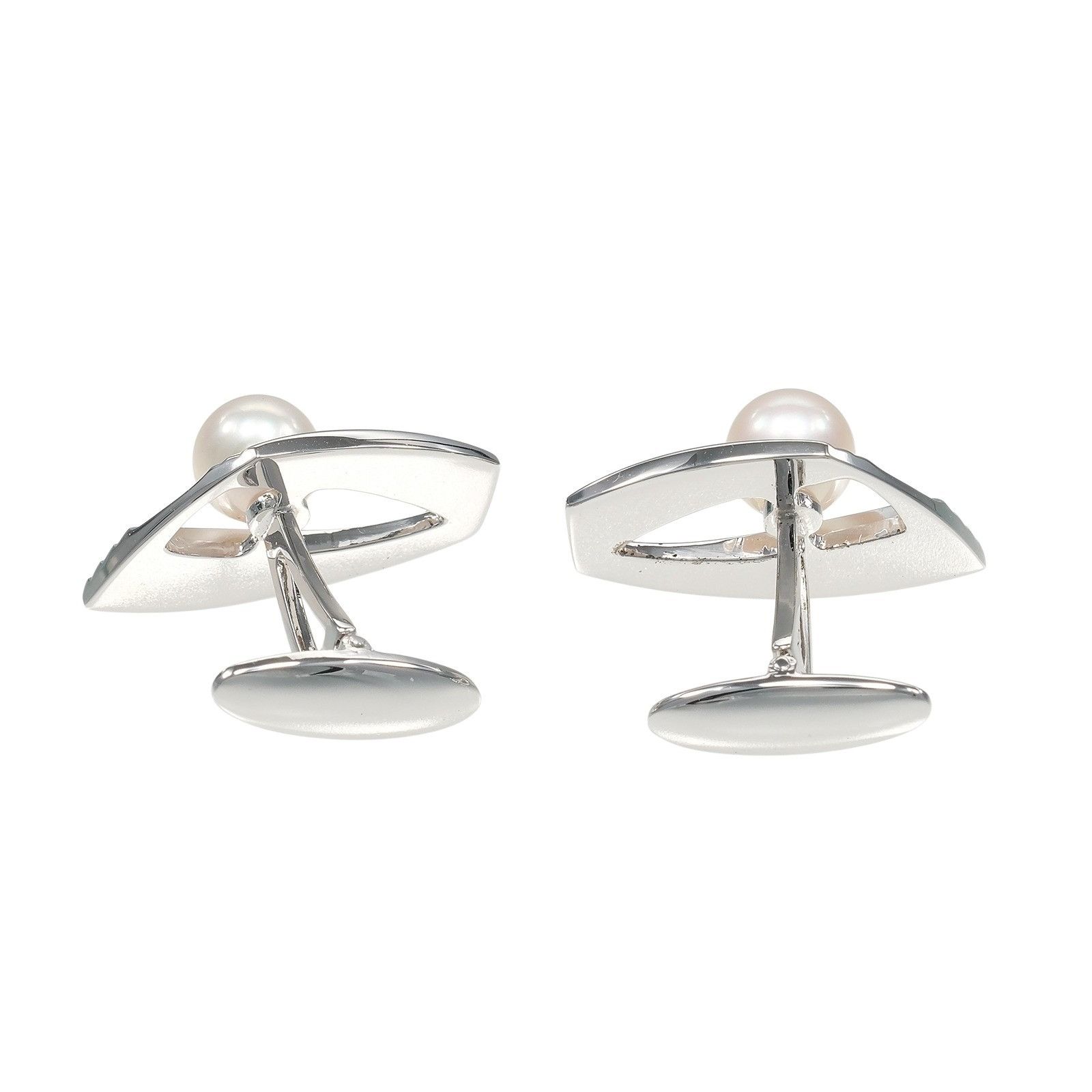 Mikimoto Mikimoto MIKIMOTO Pearl Silver Cufflinks Metal Cufflinks DUTY FREE for USA Size ONE SIZE - 2 Thumbnail