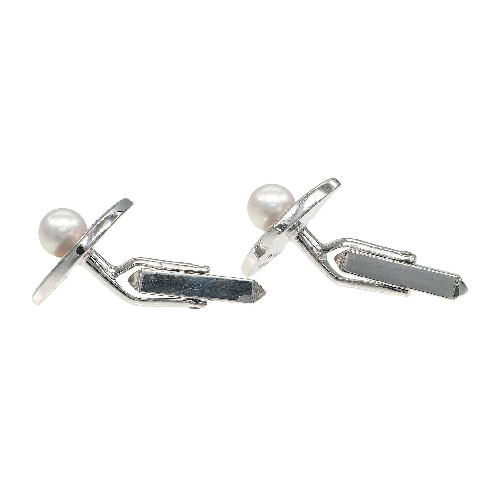 Mikimoto Mikimoto Mikimoto Silver Pearl Shell Cufflinks Metal Cufflinks DUTY FREE for USA Size ONE SIZE - 6 Thumbnail