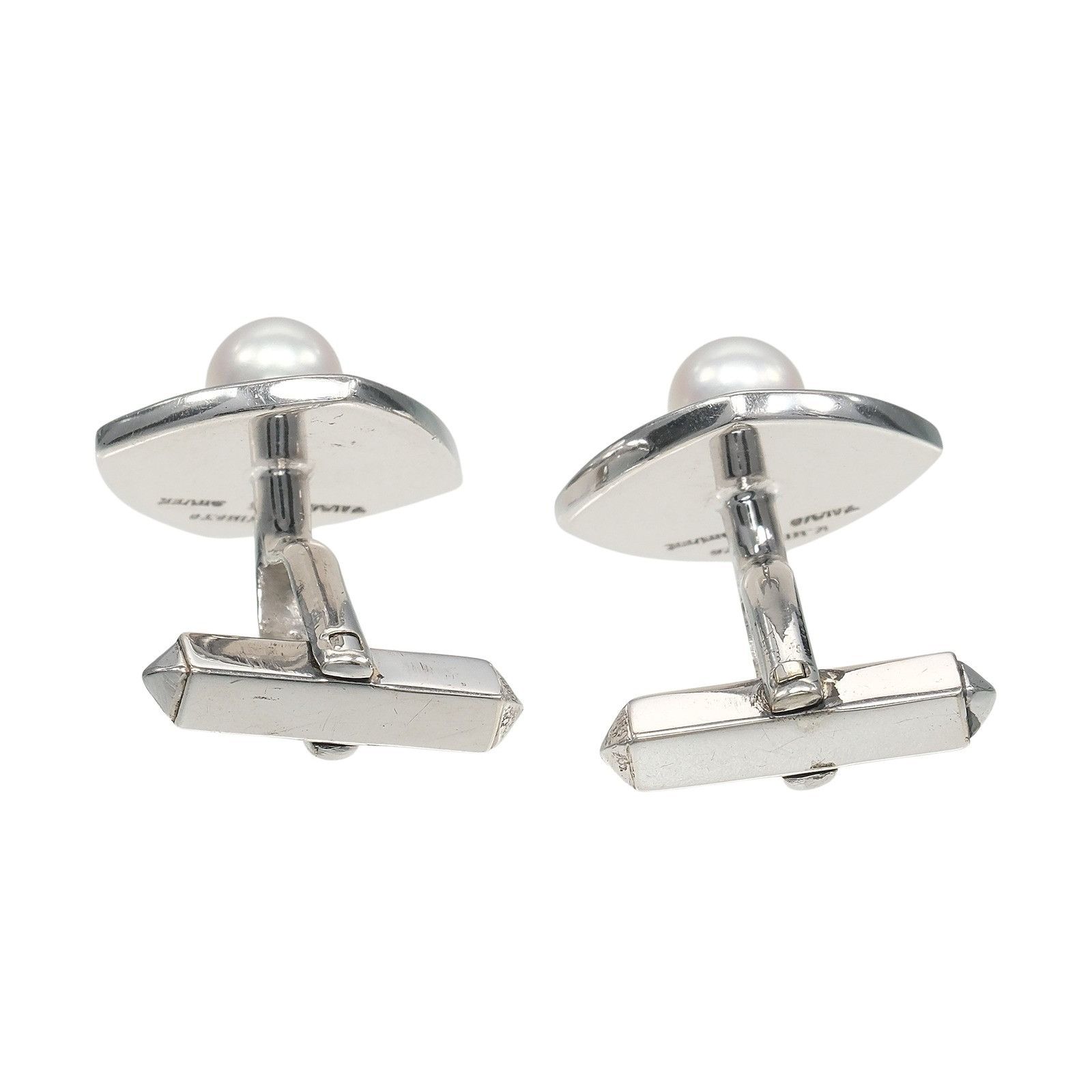 Mikimoto Mikimoto Mikimoto Silver Pearl Shell Cufflinks Metal Cufflinks DUTY FREE for USA Size ONE SIZE - 2 Thumbnail