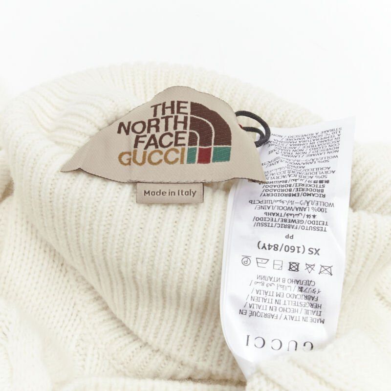 Gucci rare GUCCI THE NORTH FACE wool floral logo embroidery cable knit turtleneck XS Size S / US 4 / IT 40 - 9 Thumbnail