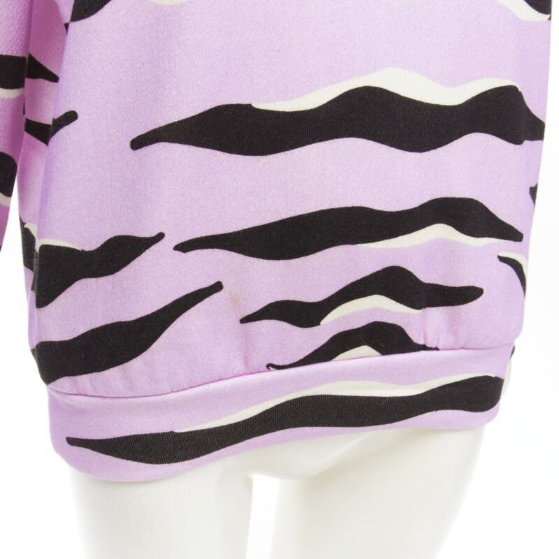 Gucci GUCCI TIGER 2022 purple cotton embroidery patch logo striped hoodie XXS Size XS / US 0-2 / IT 36-38 - 7 Thumbnail