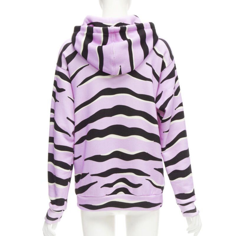 Gucci GUCCI TIGER 2022 purple cotton embroidery patch logo striped hoodie XXS Size XS / US 0-2 / IT 36-38 - 5 Thumbnail