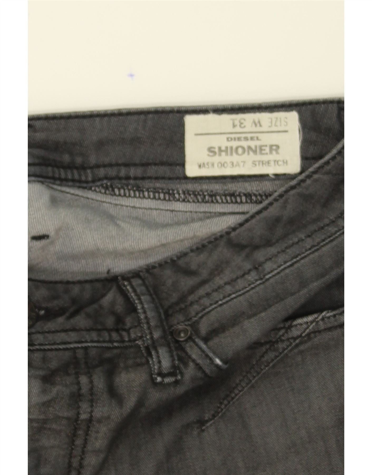 Diesel Womens Shioner Slim Jeans W31 L33 Grey Cotton Size 42" / US 20 - 3 Thumbnail