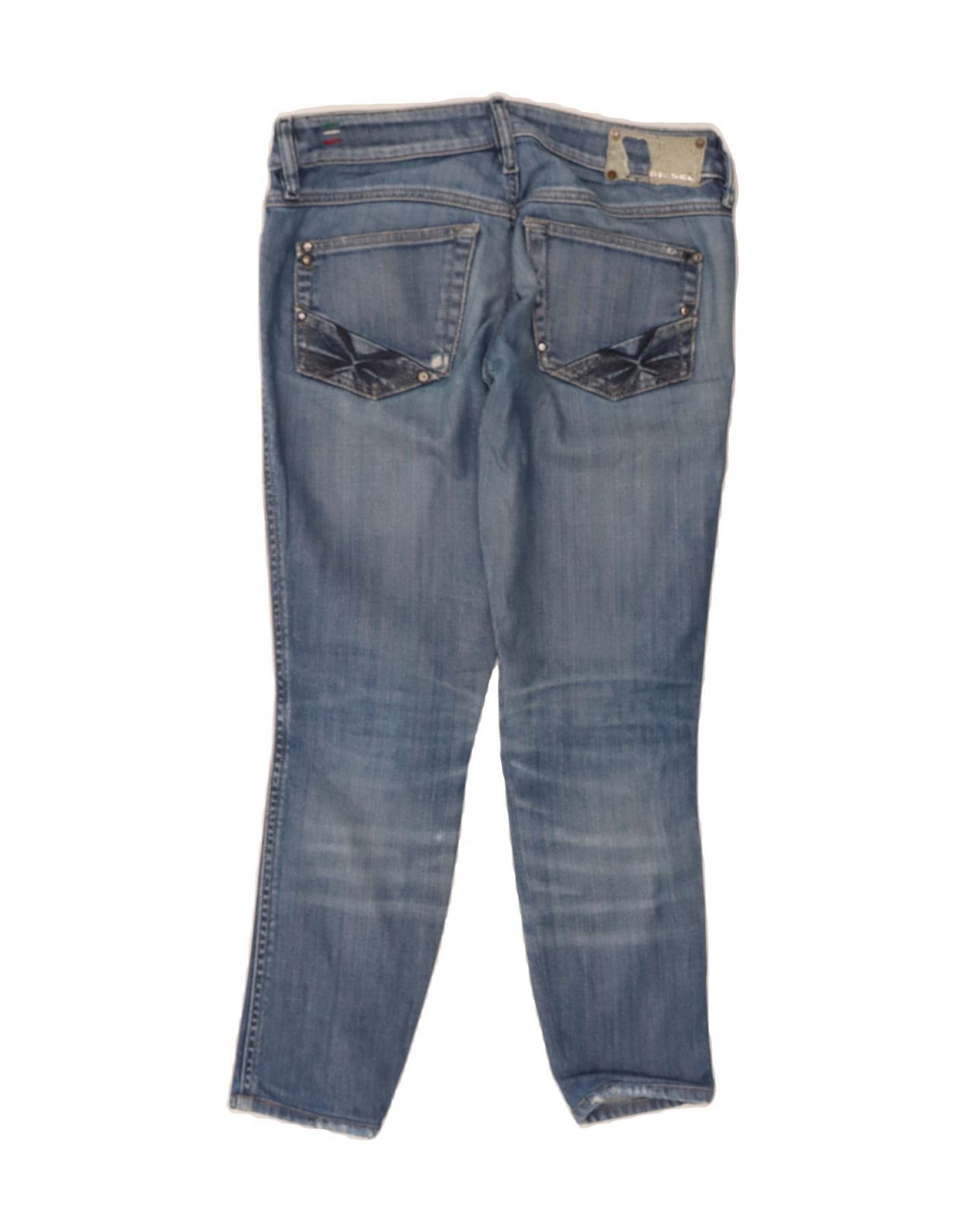 Diesel Womens Lhela Slim Jeans W26 L25 Blue Cotton Size 42" / US 20 - 2 Thumbnail