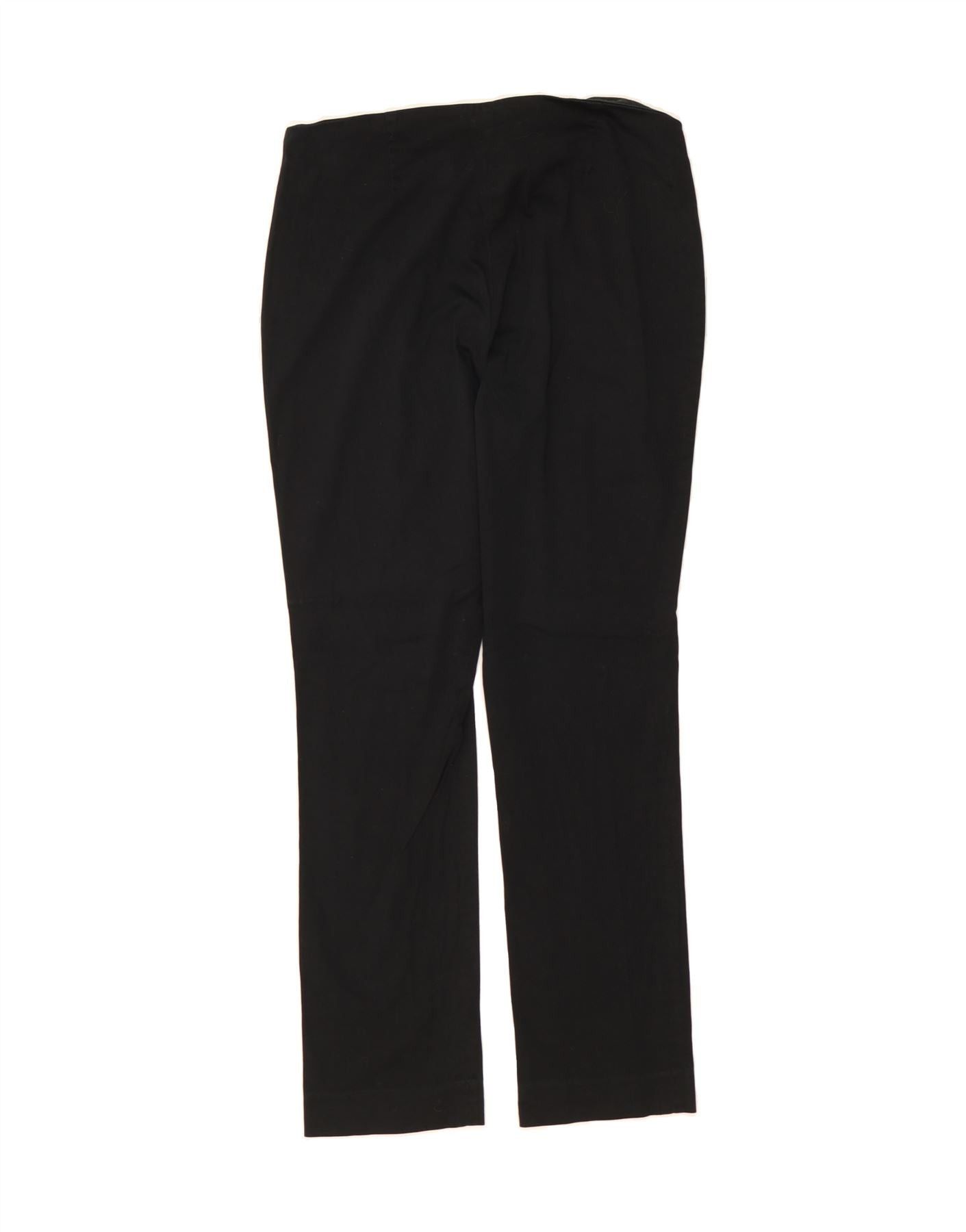 Ralph Lauren Womens Slim Casual Trousers US 10 Large W32 L28 Black Cotton Size 28" / US 6 / IT 42 - 2 Thumbnail
