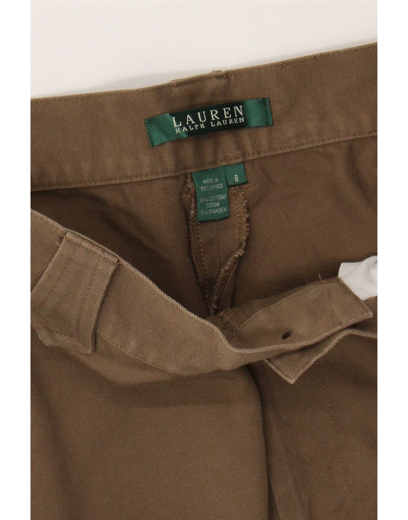 Ralph Lauren Womens Straight Casual Trousers US 8 Medium W30 L31 Brown Size 27" / US 4 / IT 40 - 3 Thumbnail