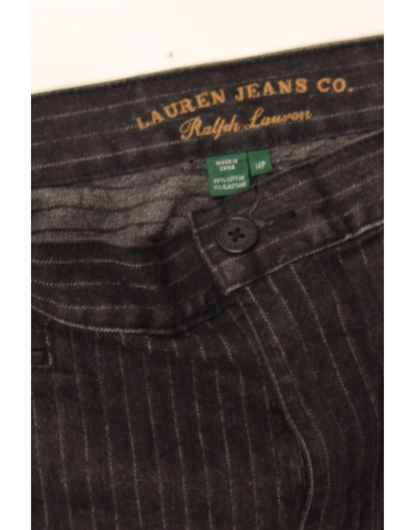 Ralph Lauren Womens Casual Trousers US 14 XL W36 L29 Black Striped Size 32" / US 10 / IT 46 - 3 Thumbnail