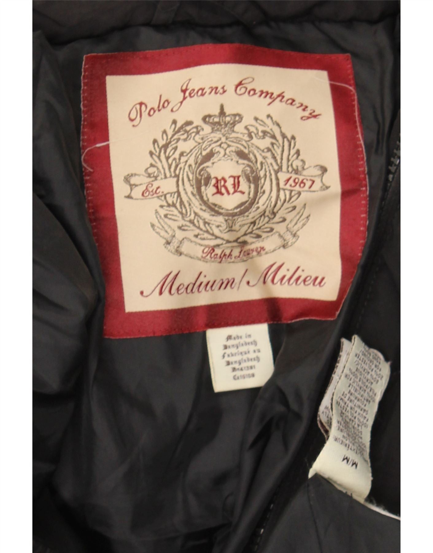 Polo Ralph Lauren Womens Hooded Padded Coat UK 14 Medium Black Nylon Size M / US 6-8 / IT 42-44 - 4 Thumbnail