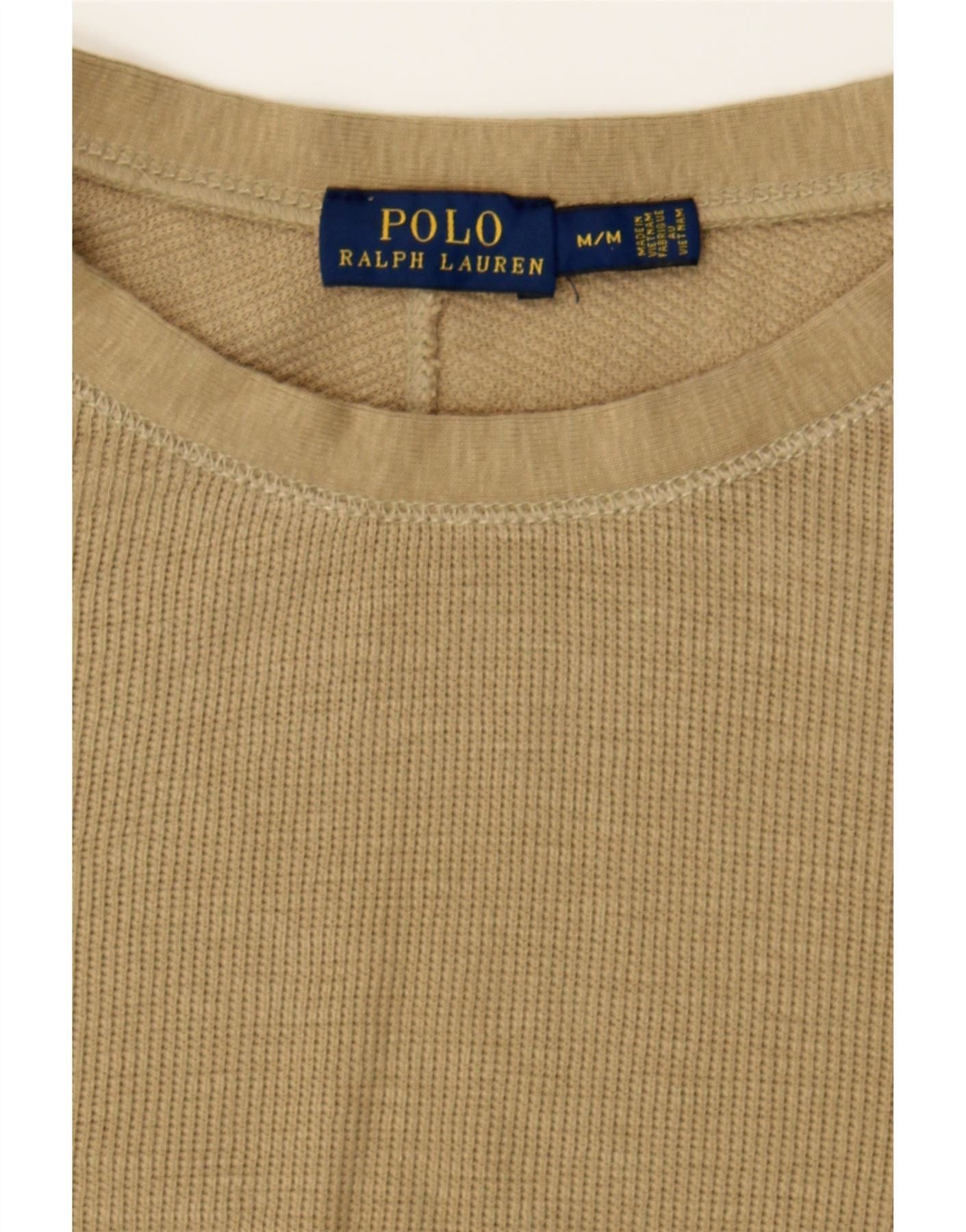 Polo Ralph Lauren Womens Long Sleeve Jumper Dress UK 12 Medium Beige Size M / US 6-8 / IT 42-44 - 5 Thumbnail