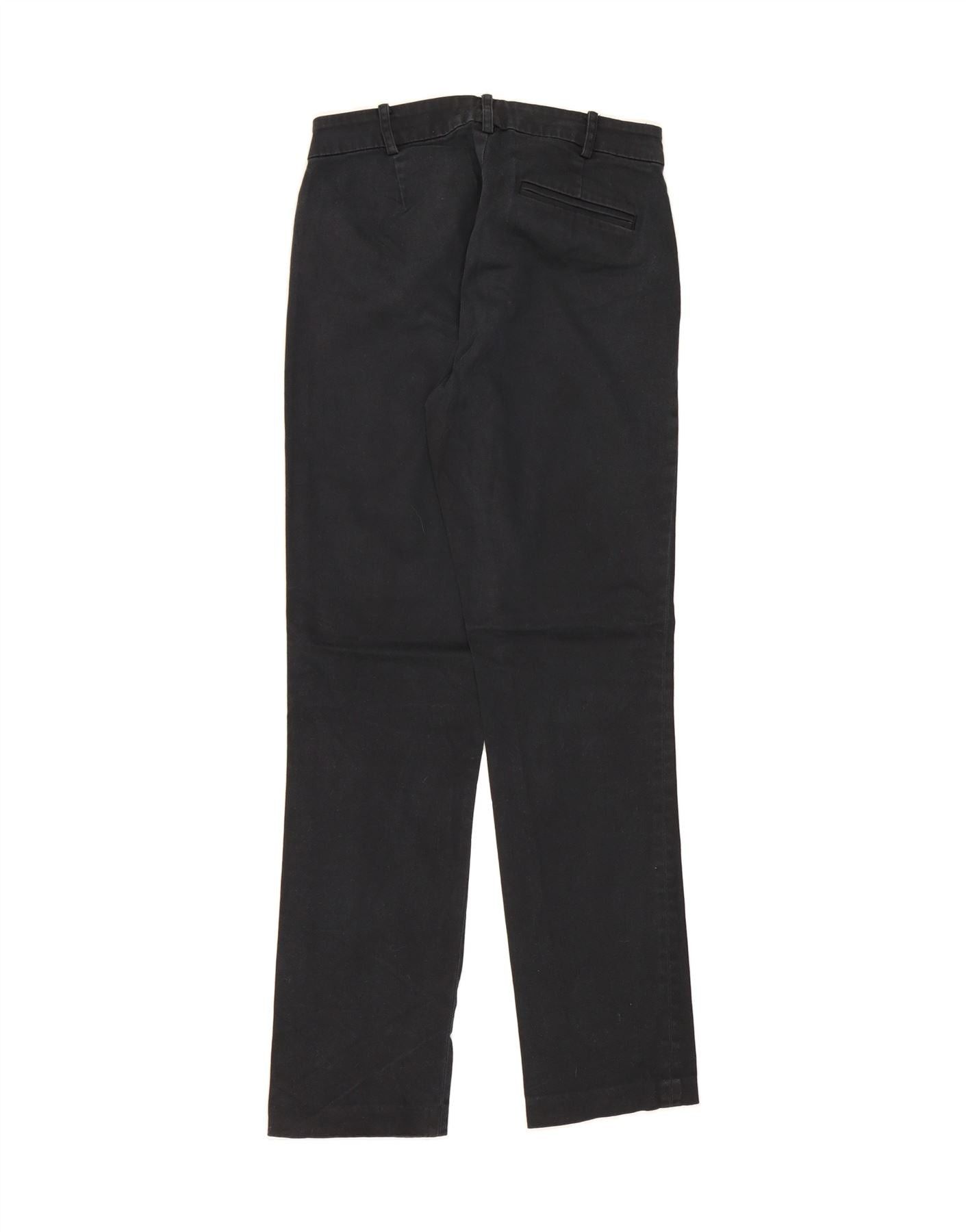 Ralph Lauren Womens Straight Casual Trousers US 2 XS W28 L28 Black Cotton Size 24" / US 00 / IT 34 - 2 Thumbnail