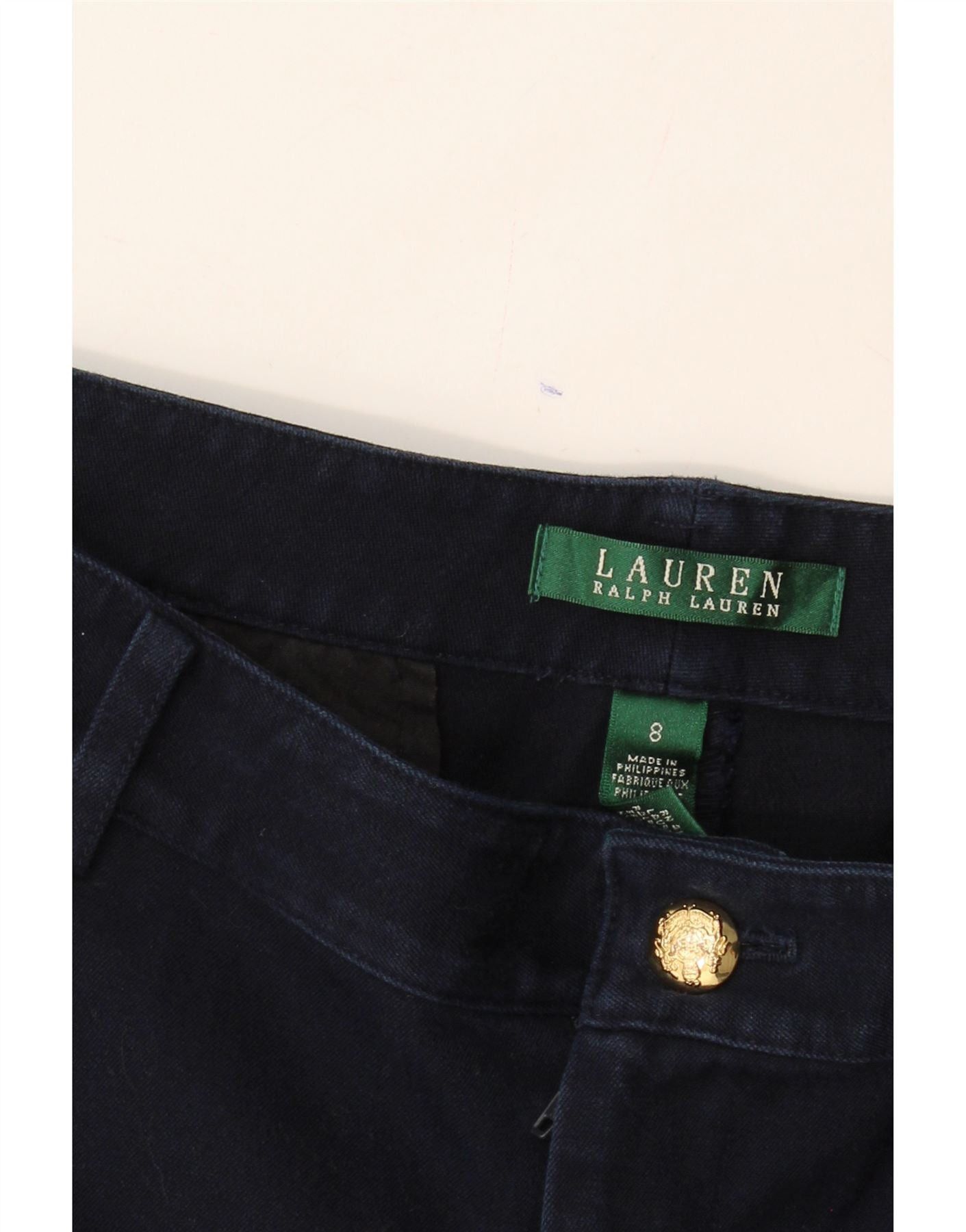 Ralph Lauren Womens Straight Casual Trousers US 8 Medium W30 L30 Navy Blu Size 27" / US 4 / IT 40 - 4 Thumbnail