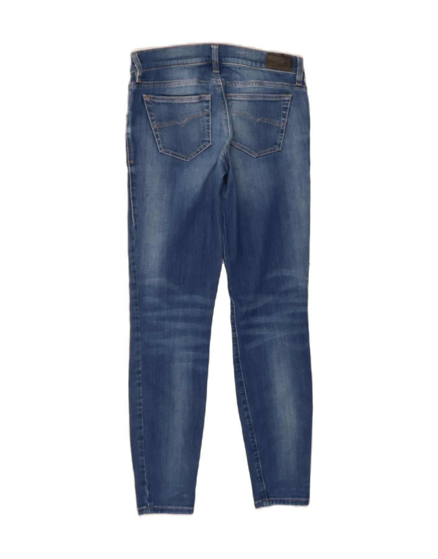Diesel Womens Grupee Low Waist Super Slim Skinny Jeans W25 L29 Blue Size 42" / US 20 - 2 Thumbnail