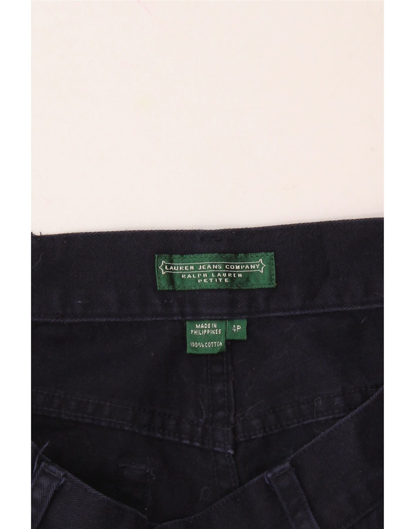 Ralph Lauren Womens Petite Bermuda Denim Shorts US 4 Small W28 Navy Blue Size 25" / US 0 / IT 36 - 3 Thumbnail