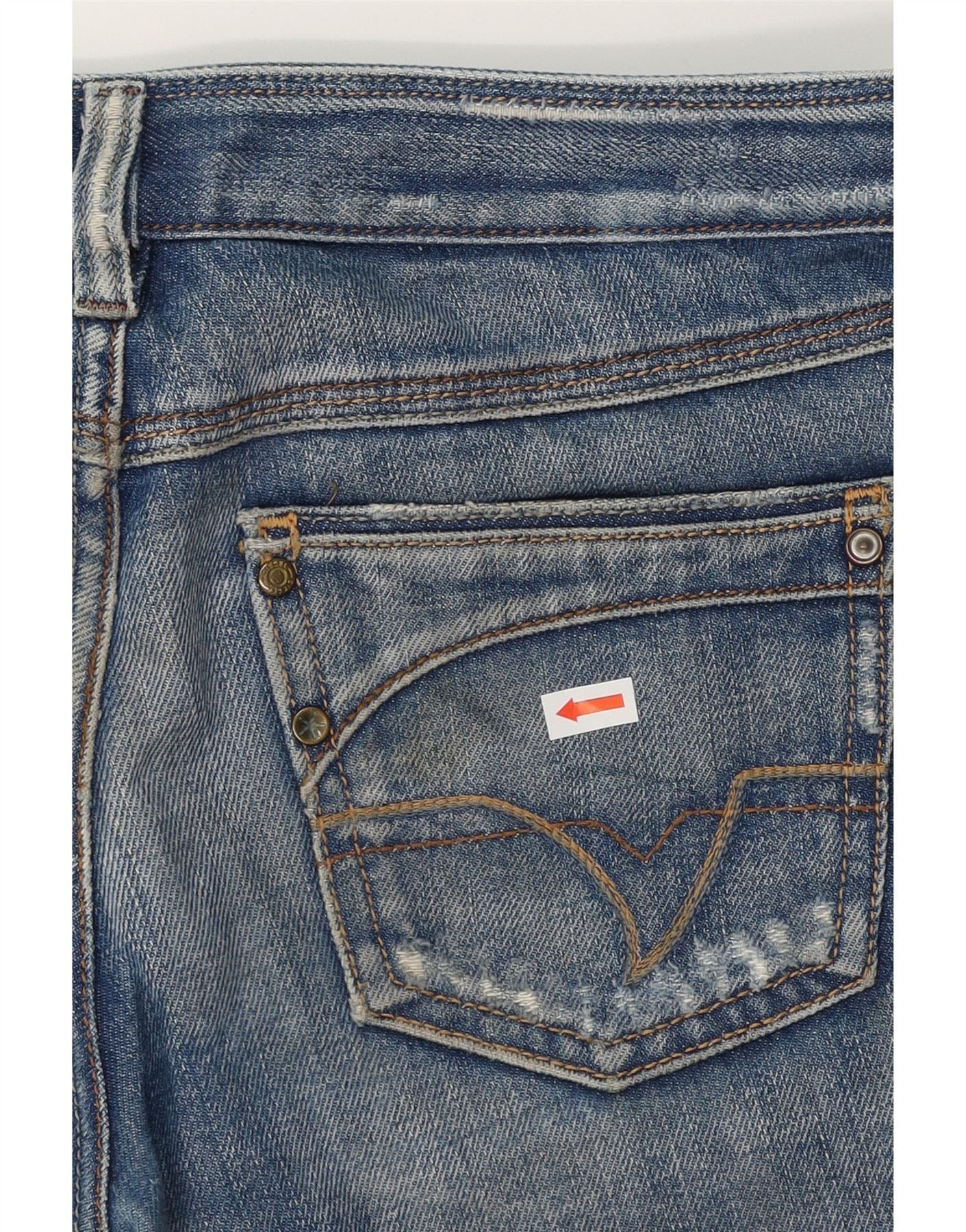 Diesel Womens Cropped Jeans W28 L23 Blue Cotton Size 42" / US 20 - 3 Thumbnail