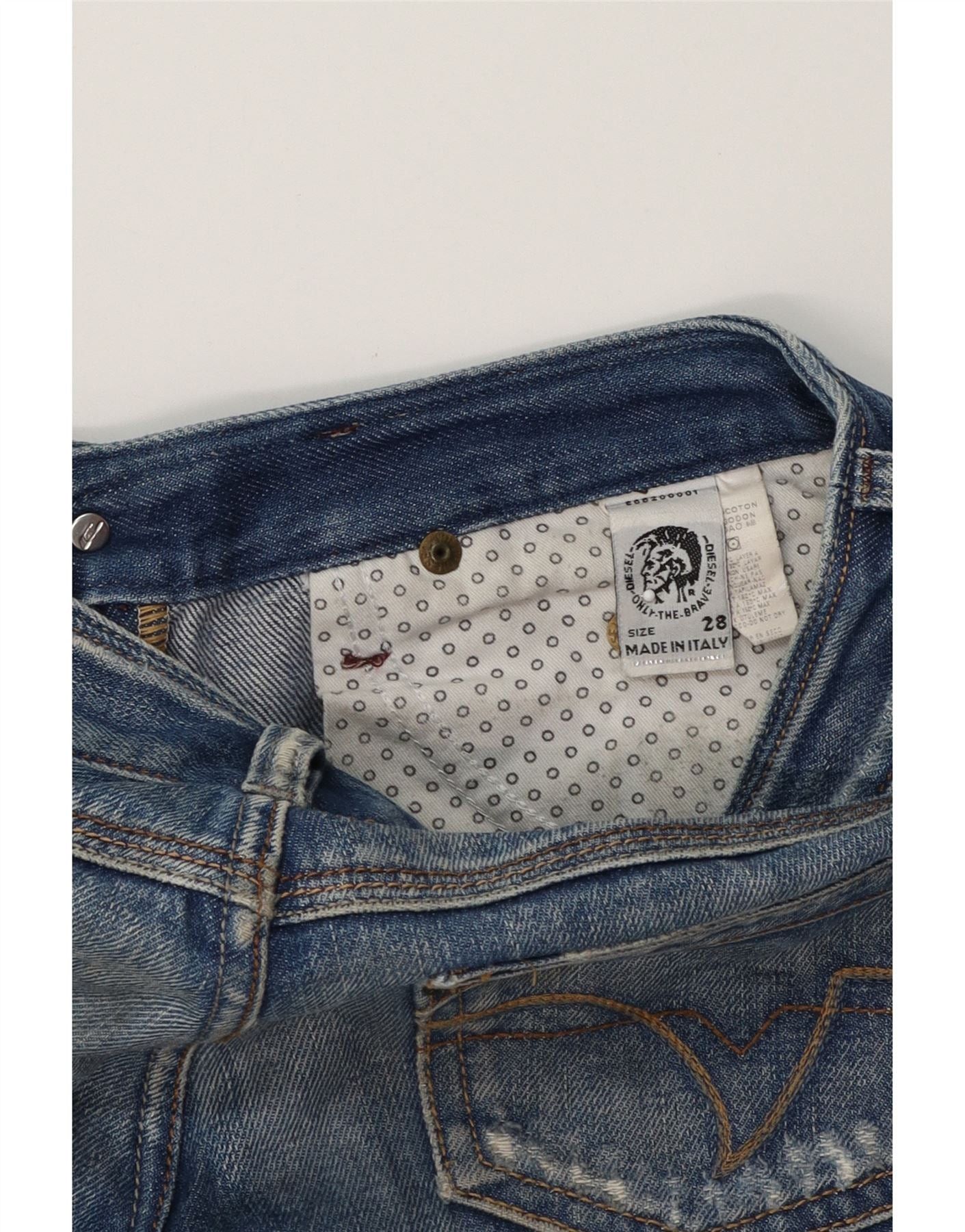 Diesel Womens Cropped Jeans W28 L23 Blue Cotton Size 42" / US 20 - 4 Thumbnail