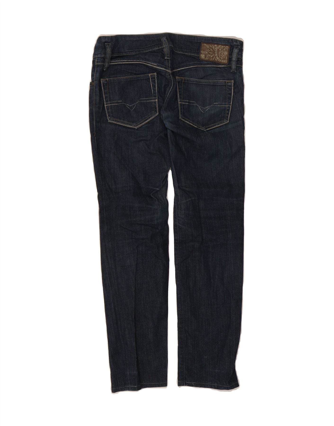 Diesel Womens Matic Low Waist Slim Jeans W27 L27 Navy Blue Cotton Size 42" / US 20 - 2 Thumbnail