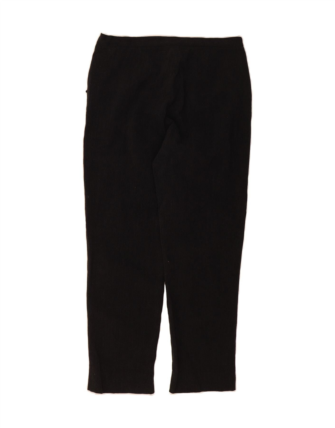 Ralph Lauren Womens Straight Casual Trousers US 16 2XL W34 L30 Black Wool Size 34" / US 12 / IT 48 - 2 Thumbnail