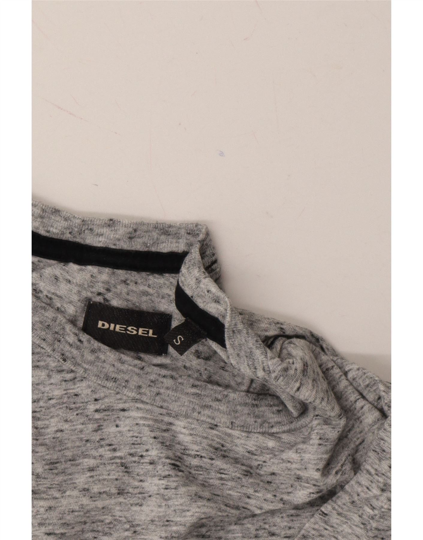Diesel Mens T-Shirt Top Small Grey Flecked Cotton Size US S / EU 44-46 / 1 - 3 Thumbnail