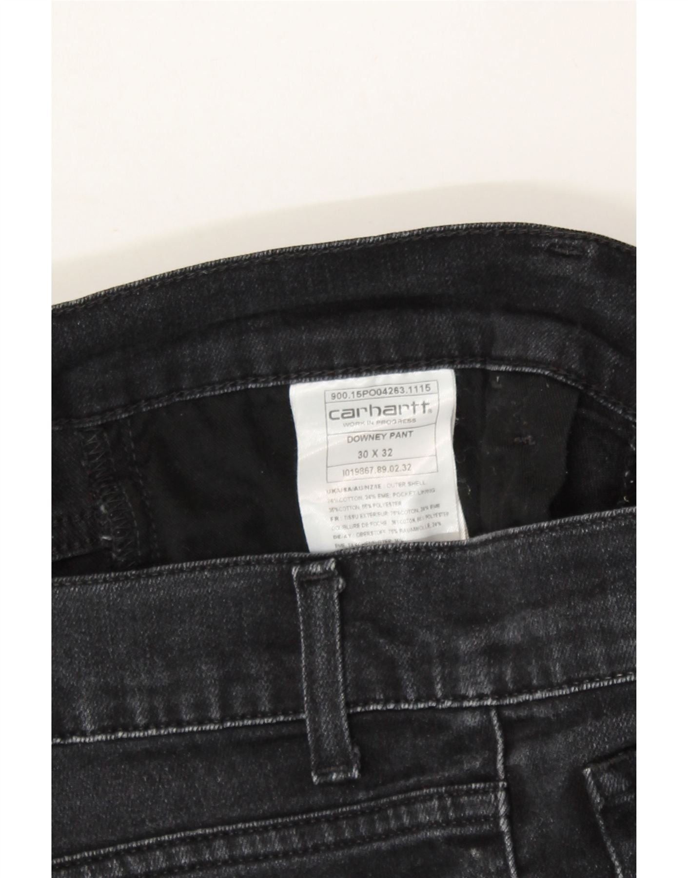 Carhartt Womens Skinny Jeans W30 L32 Black Cotton Size 42" / US 20 - 5 Thumbnail