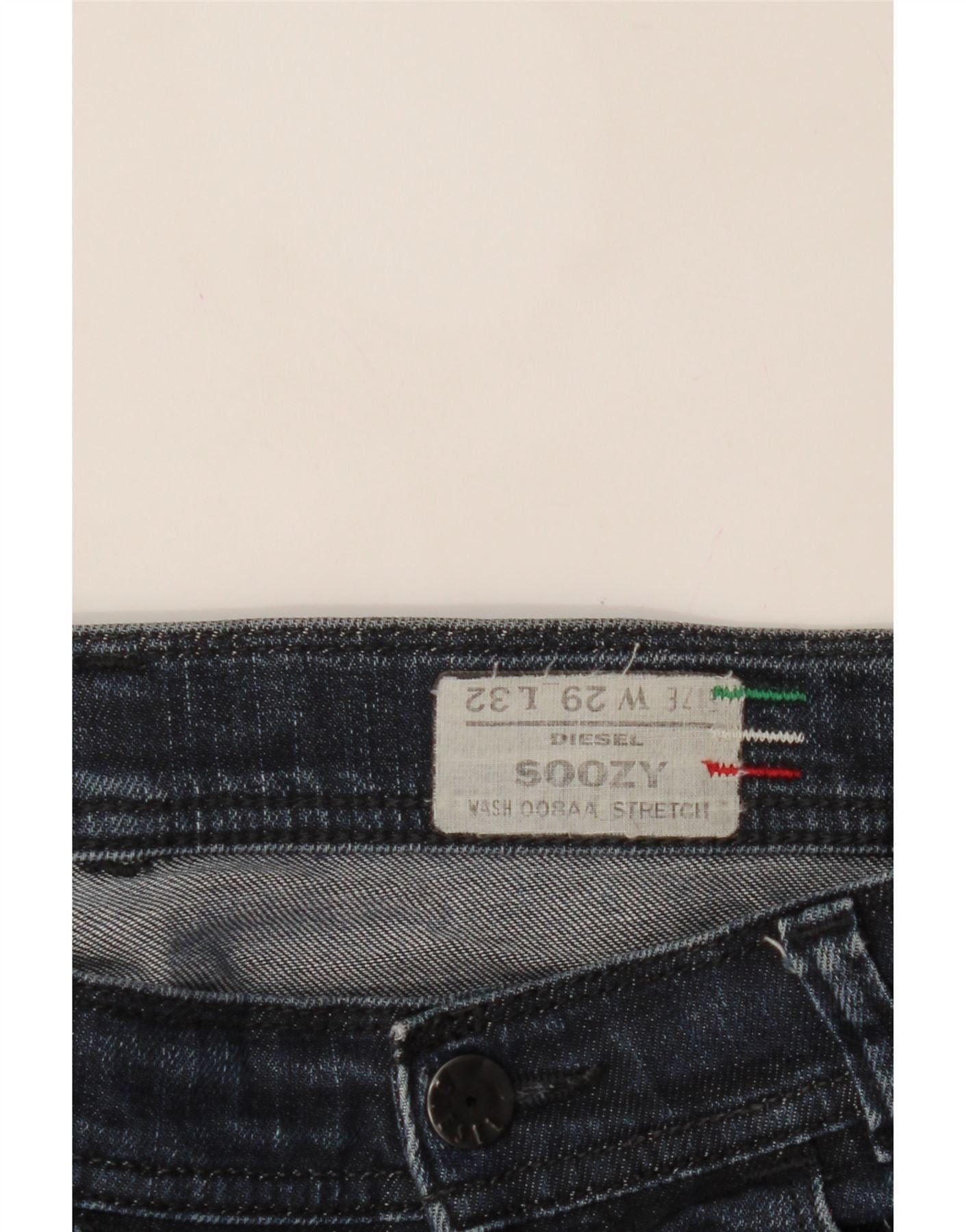 Diesel Womens Soozy Straight Jeans W29 L29 Navy Blue Cotton Size 42" / US 20 - 3 Thumbnail