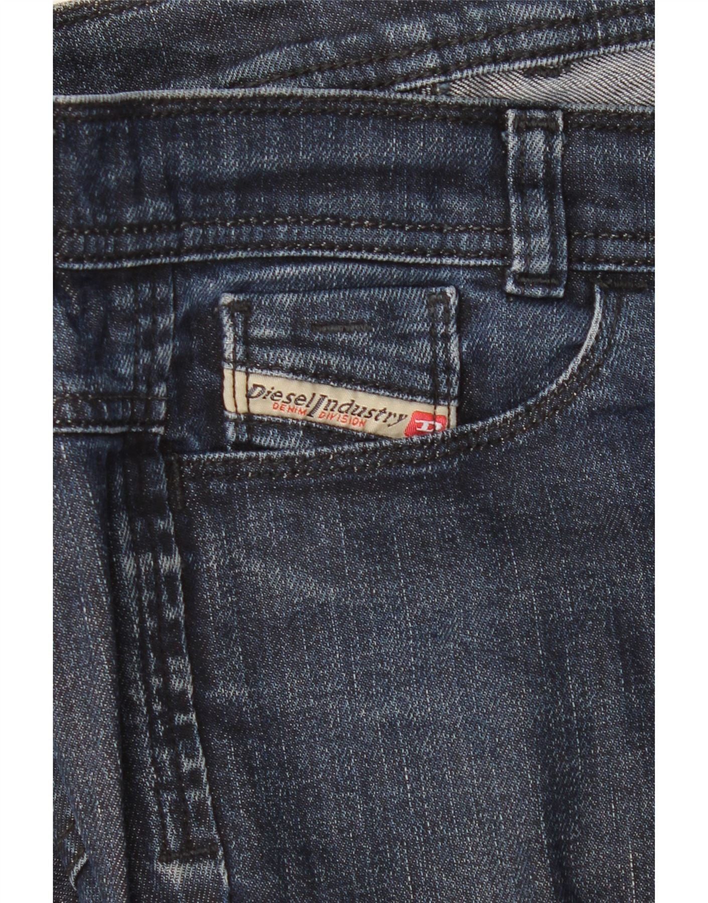 Diesel Womens Soozy Straight Jeans W29 L29 Navy Blue Cotton Size 42" / US 20 - 4 Thumbnail