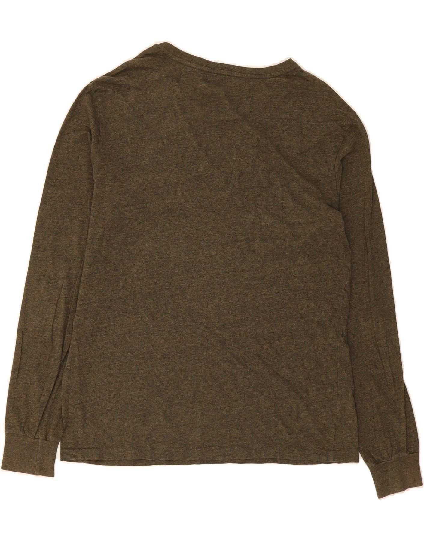 Polo Ralph Lauren Mens Top Long Sleeve Medium Khaki Cotton Size US M / EU 48-50 / 2 - 2 Thumbnail
