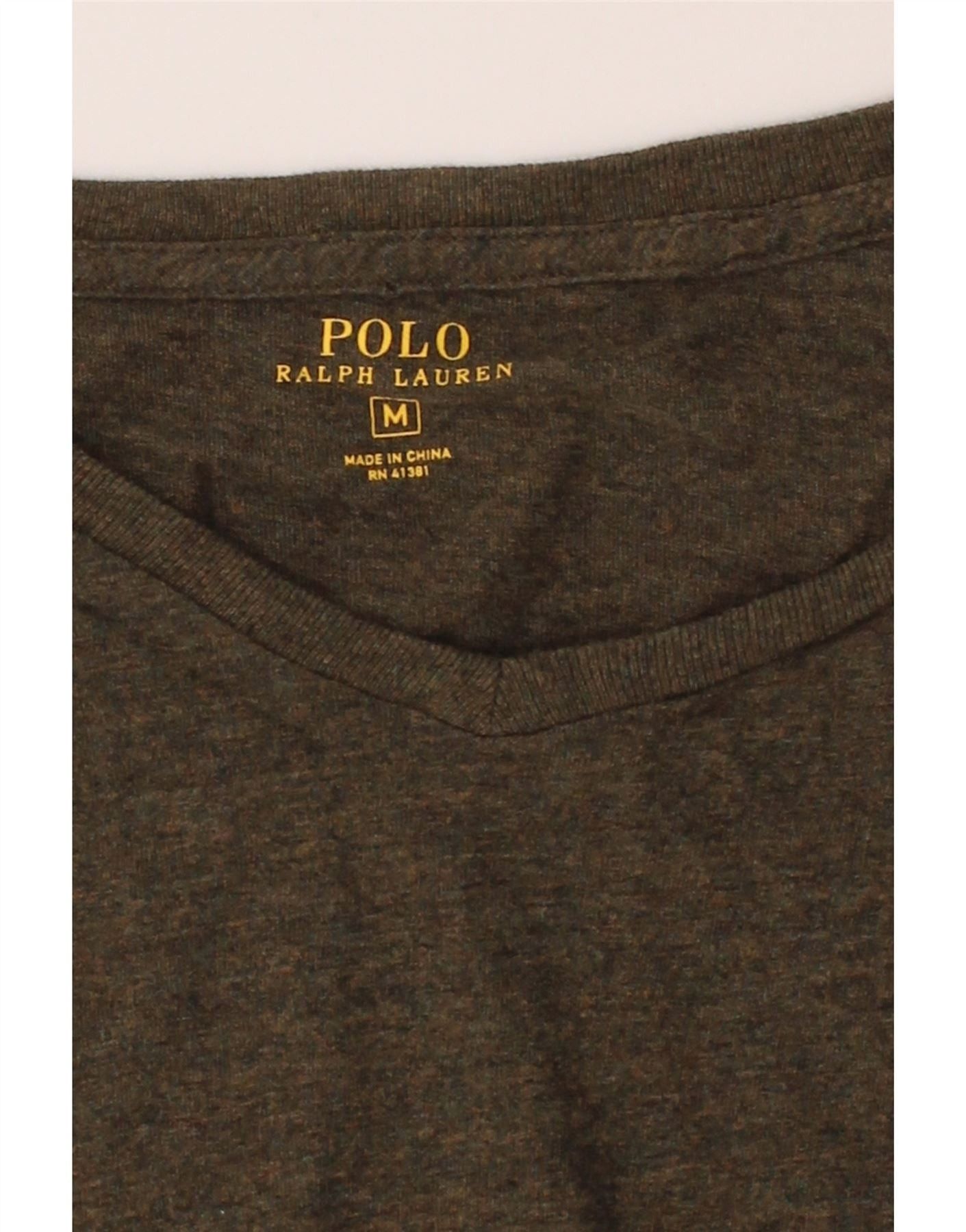 Polo Ralph Lauren Mens Top Long Sleeve Medium Khaki Cotton Size US M / EU 48-50 / 2 - 4 Thumbnail