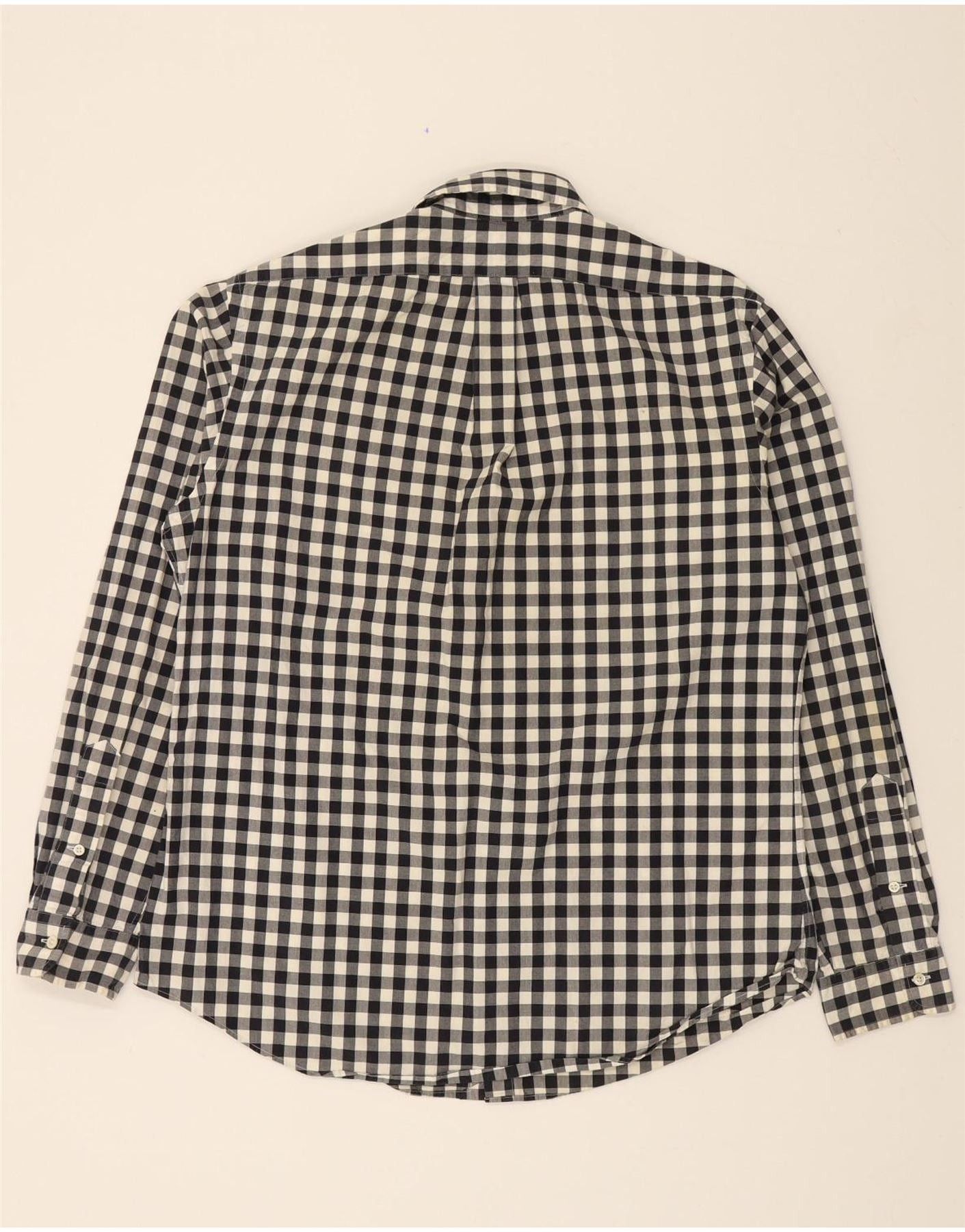 Ralph Lauren Mens Custom Fit Shirt Large Black Check Cotton Size US L / EU 52-54 / 3 - 2 Thumbnail