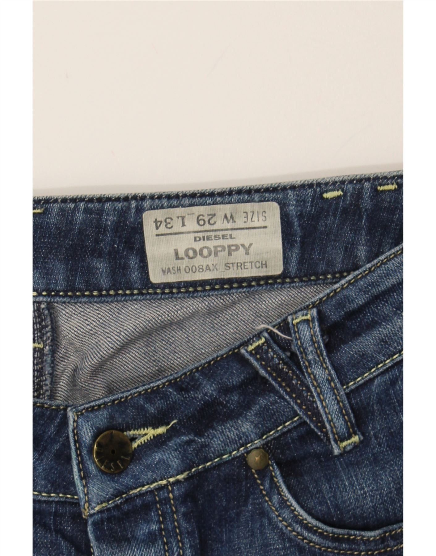 Diesel Womens Loopy Slim Jeans W29 L31 Blue Cotton Size 42" / US 20 - 3 Thumbnail