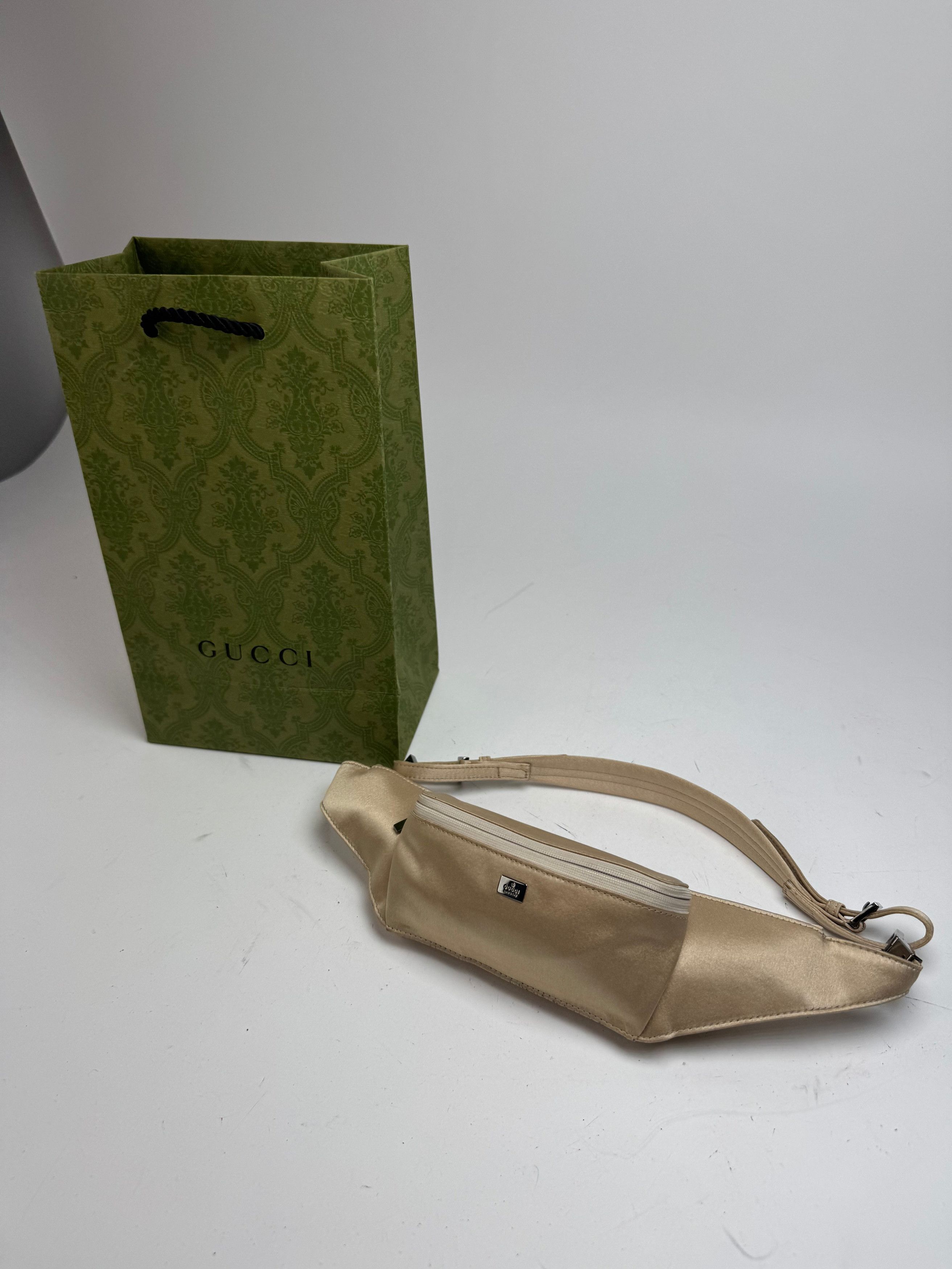 Gucci Vintage Satin Waist Bag Golden Size ONE SIZE - 6 Thumbnail