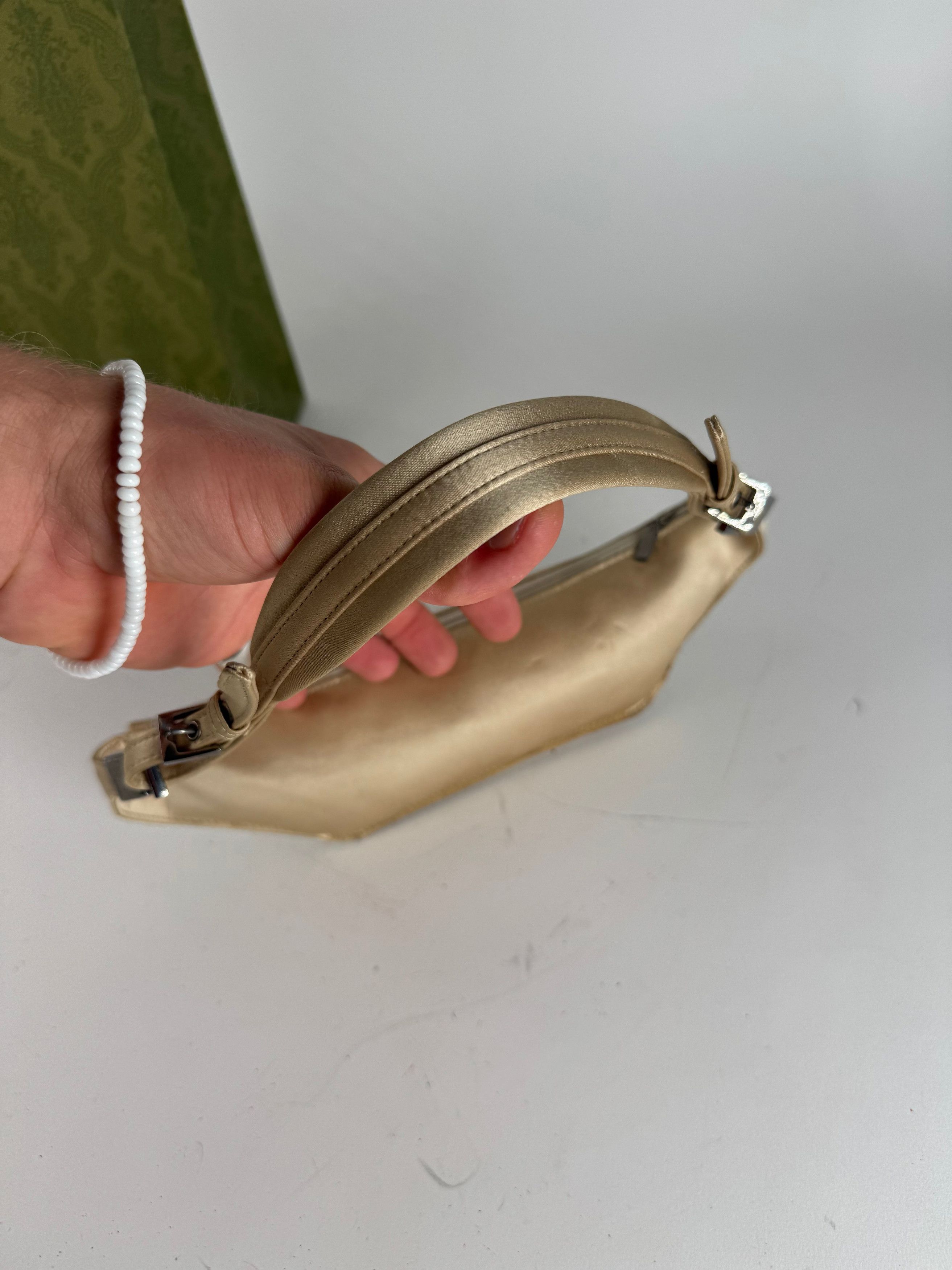 Gucci Vintage Satin Waist Bag Golden Size ONE SIZE - 7 Thumbnail