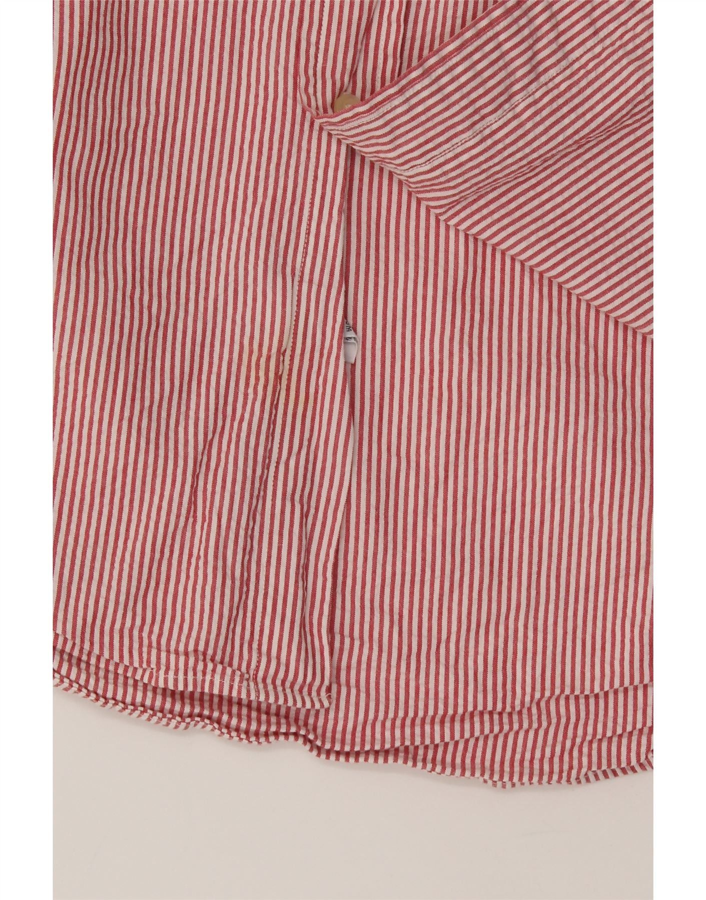 Ralph Lauren Mens Custom Fit Short Sleeve Shirt Medium Red Pinstripe Size US M / EU 48-50 / 2 - 3 Thumbnail