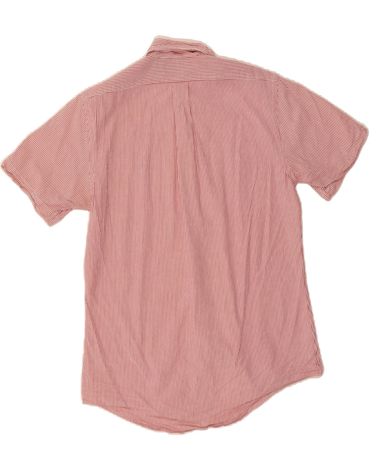 Ralph Lauren Mens Custom Fit Short Sleeve Shirt Medium Red Pinstripe Size US M / EU 48-50 / 2 - 2 Thumbnail