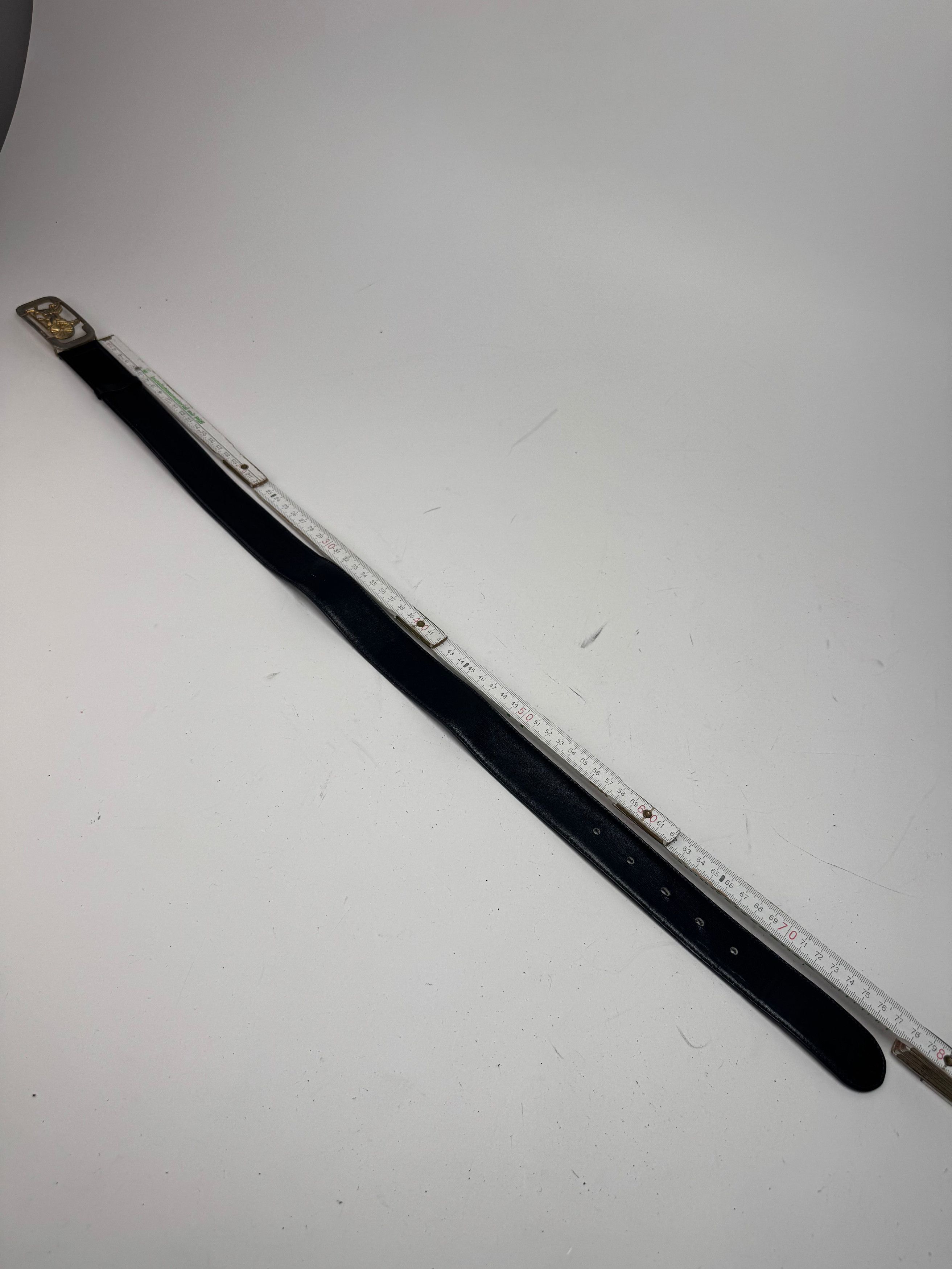 Celine Vintage Carriage Leather Belt Black Size ONE SIZE - 8 Thumbnail