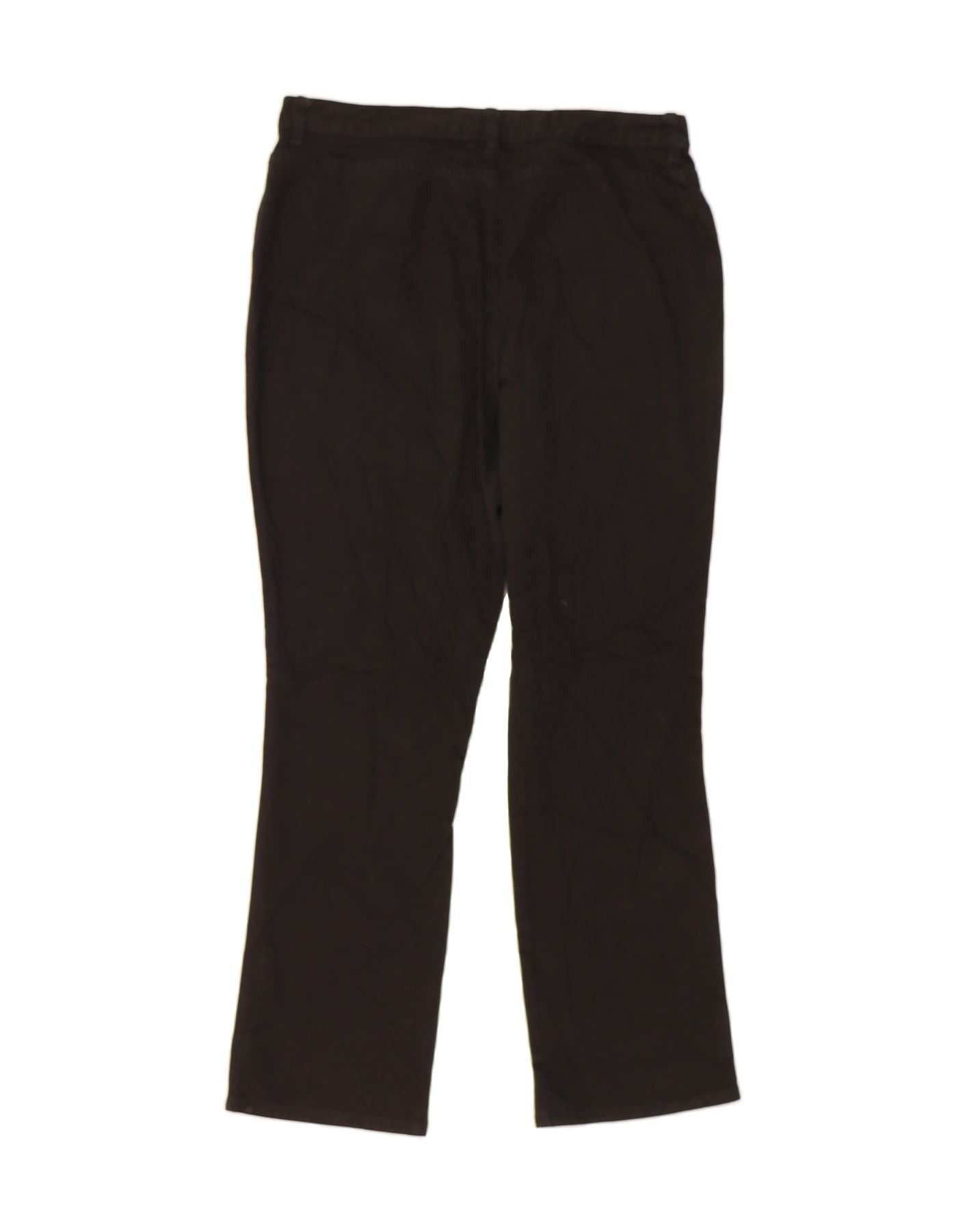 Ralph Lauren Womens Straight Casual Trousers US 14 XL W34 L31 Black Cotto Size 36" / US 14 / IT 50 - 2 Thumbnail