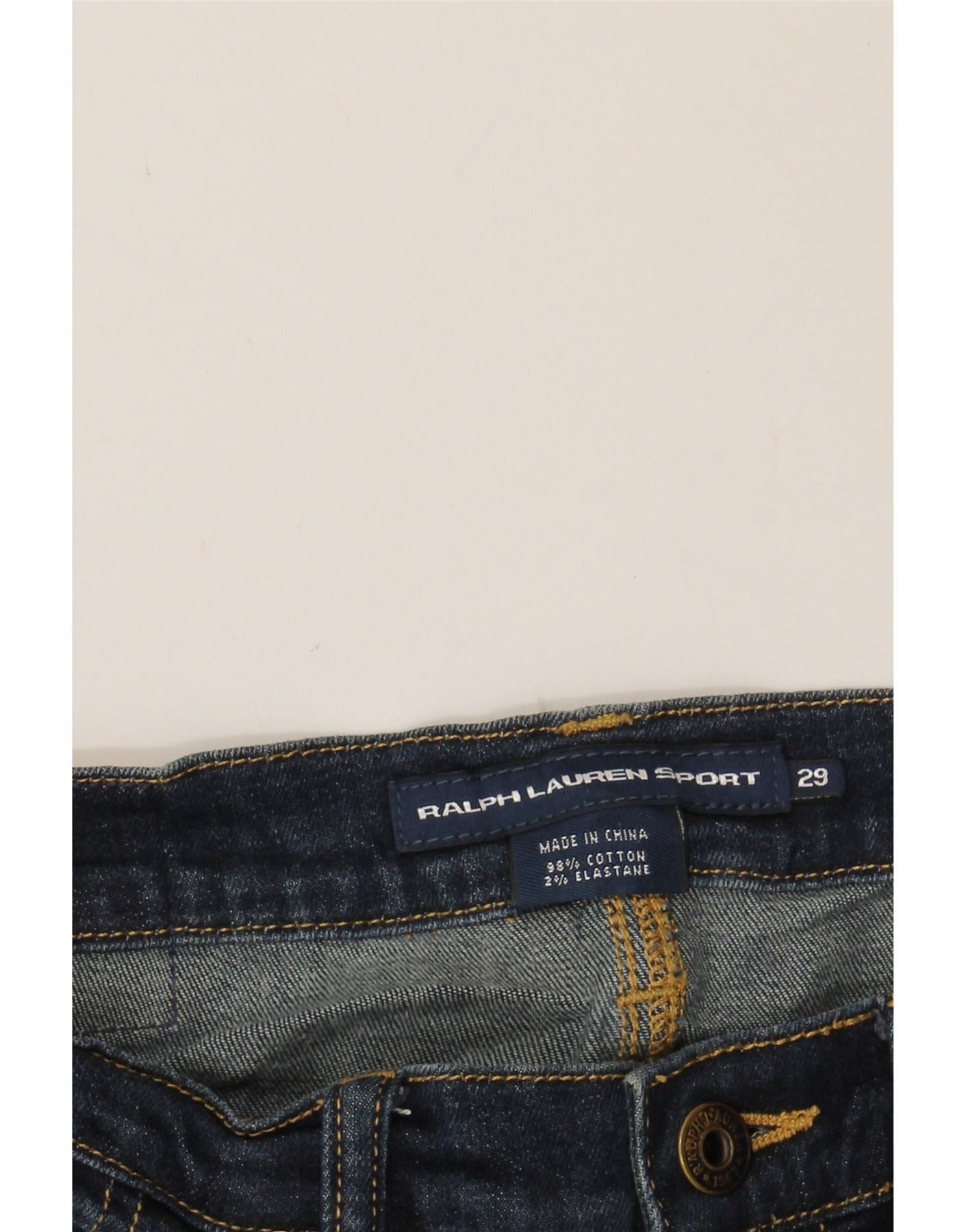 Ralph Lauren Womens Skinny Jeans W29 L32 Navy Blue Cotton Size 42" / US 20 - 3 Thumbnail