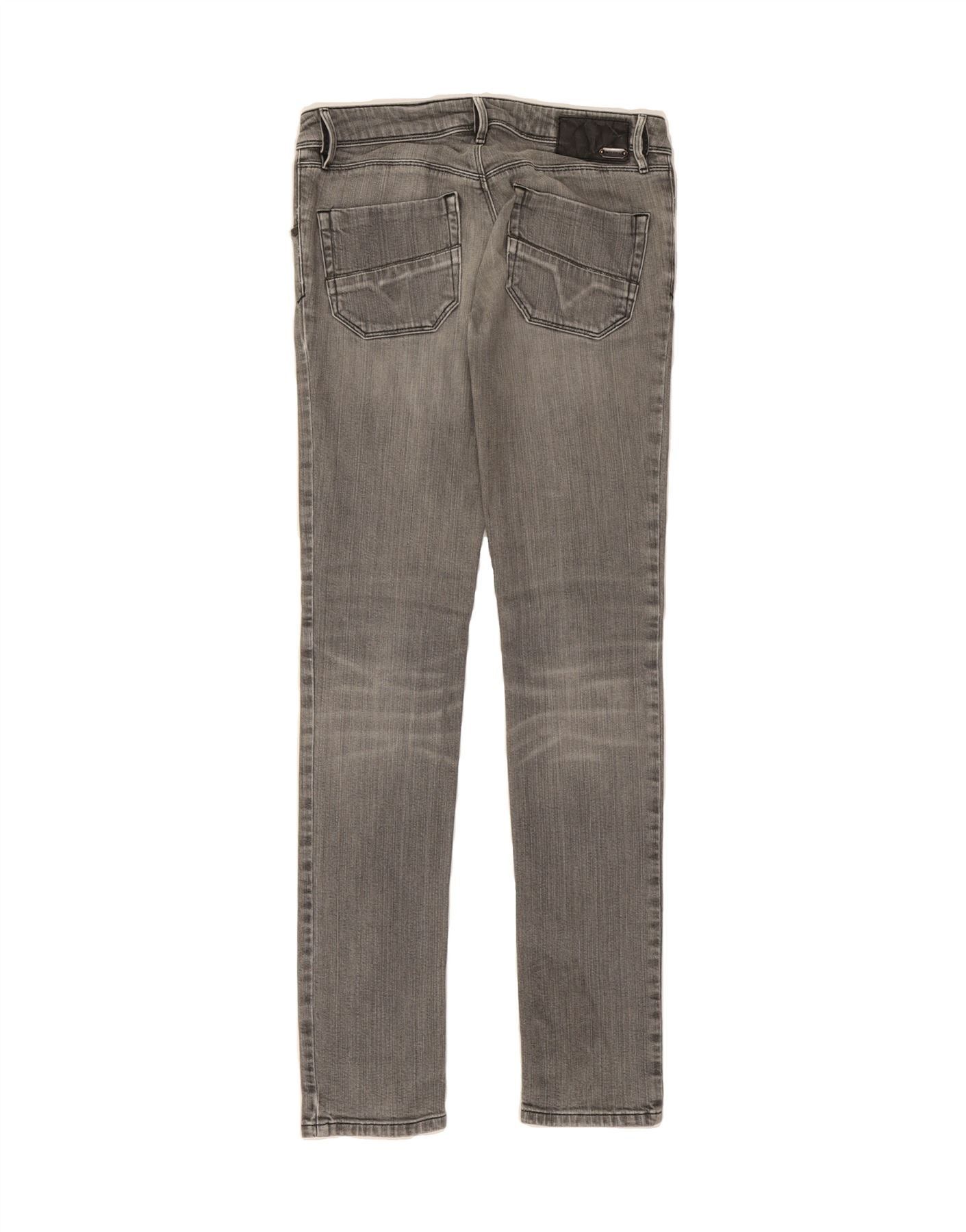 Diesel Womens Nevy Slim Jeans W27 L34 Grey Cotton Size 42" / US 20 - 2 Thumbnail