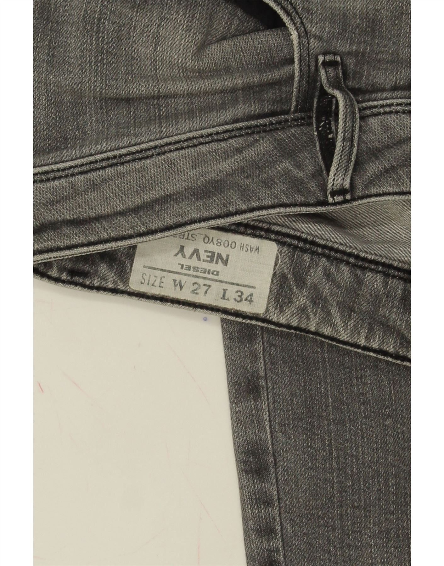 Diesel Womens Nevy Slim Jeans W27 L34 Grey Cotton Size 42" / US 20 - 3 Thumbnail